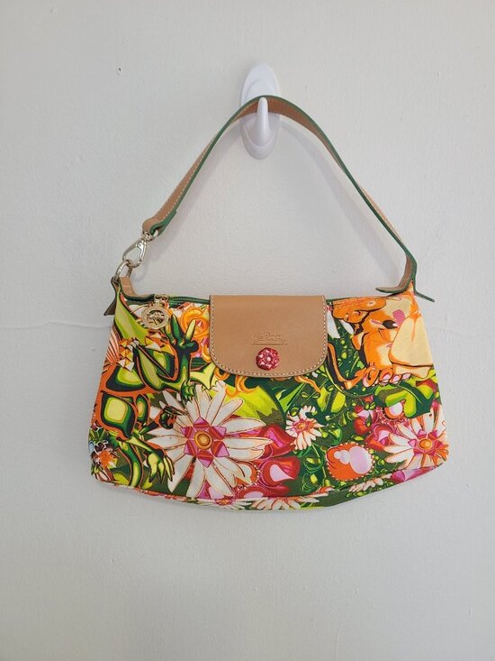 Longchamp Handbags - Longchamp x Me Company Mini Le Pliage Floral Hand Bag Canvas